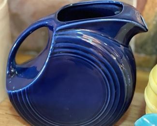 Fiesta Blue Disc Pitcher fiestaware	
