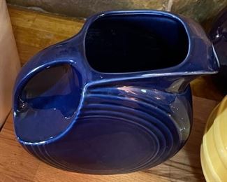 Fiesta Blue Disc Pitcher fiestaware	
