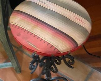 Scroll Iron Stool	
