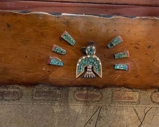 Santa Fe Map Turquoise Thunderbird	
