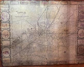 Santa Fe Map Turquoise Thunderbird	
