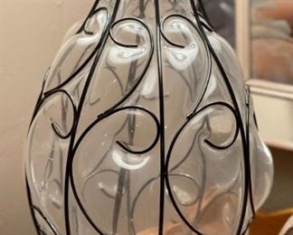 Caged Glass Lamp	
