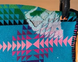 AS-IS Chief Beaver State Pendleton Blanket #2 Blue Green	
