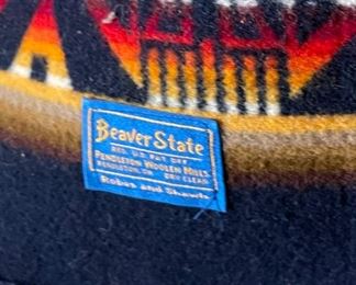 Beaver State Pendleton Blanket #4 Dark blue	
