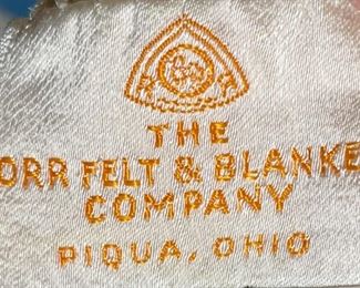 Orr Felt Company Striped Blanket	
