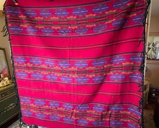 Beaver State Pendleton Blanket #7 Red Fringed	
