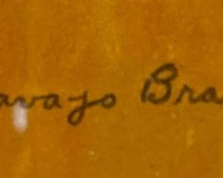 Gerda Christoffersen "Navajo Brave" Pastel on Pape	
