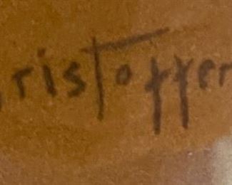 Gerda Christoffersen "Navajo Brave" Pastel on Pape	
