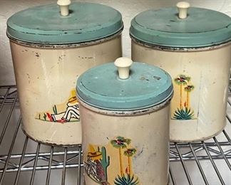 3pc Mexican Kitchen Canisters	
