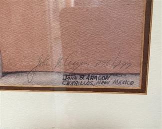 John B. Aragon Art Signed Litho	
