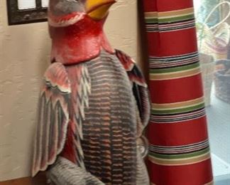 Articulating Carved Wood Chicken		
