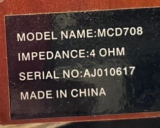 Philips MCD708 Speakers		
