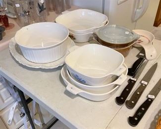 Corning Ware, Pyrex, Henkel Knives