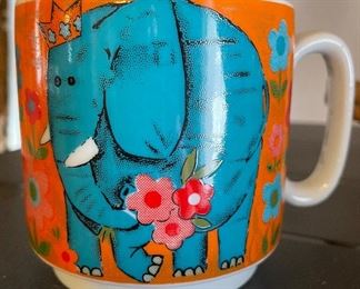 Vintage R6930  Animal Tales Japan Elephant Coffee Mug