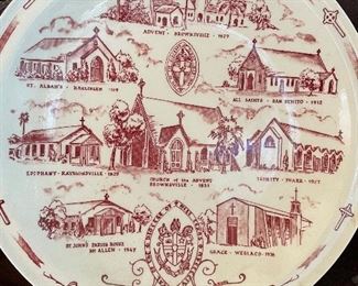 Centennial Church of the Advent Episcopal Brownsville, TX Souvenier Plate