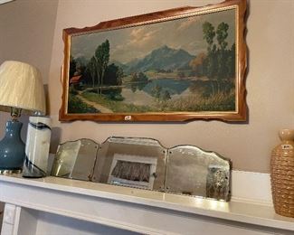 Vintage Etched Mirror