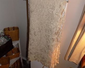 Antique lace tablecloth