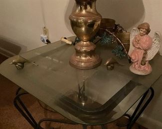 Glass top end table