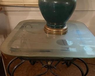Glass top end table