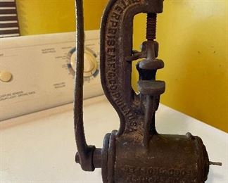 Antique meat grinder