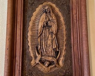 Wood Virgen de Guadalupe