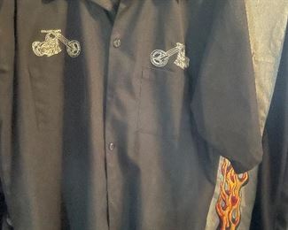 Vintage Bike Button Down Men's Shirt