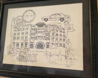#64 of 400 - Vintage Bexar County Sheriffs Office Framed Art by Larry Bridges