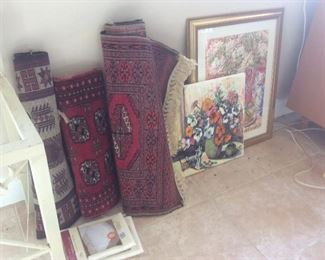 Rugs, paintings