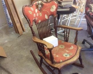 Upholstered rocking chair