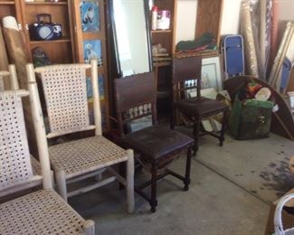 Pair of vintage leather chairs