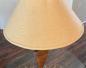6_____ $45 
Side table lamp wicker  • 32"H
