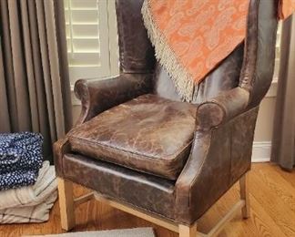 Leather wingback chairs 2