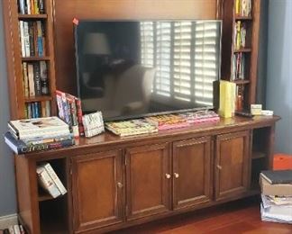 Beautiful hardwood entertainment center