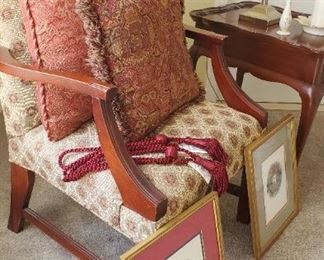 Beautiful chair and pillows