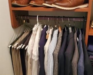 Mens designer footwear, sports coats and dress pants