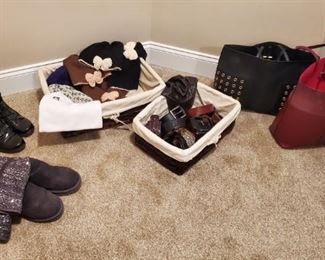 Designer belts, uggs boots, designer hobos, hats and scarves