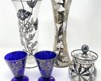 Lot of sliver overlay glass