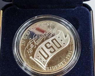 US USO Silver Dollar 1991