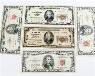 Collectable $5 and $20 Notes
