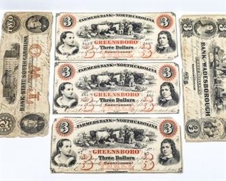 Bank of South Carolina, Farmers Bank of Greensboro, Bank of Wadesborough Notes