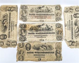 Bank of Wadesborough Notes