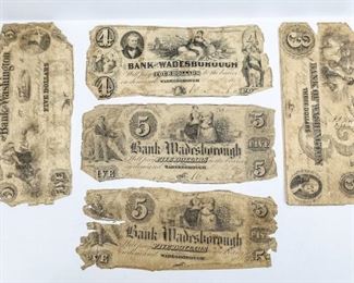 Bank of Wadesborough and Bank of Washington Notes