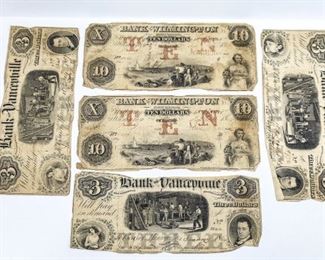 Bank of Wilmington and Bank of Yanceyville Notes