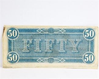Confederate States of America Richmond $50 Note