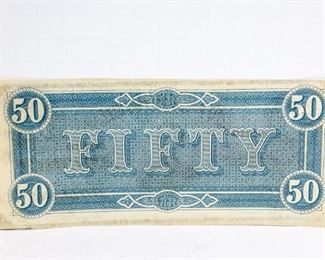 Confederate States of America Richmond $50 Note