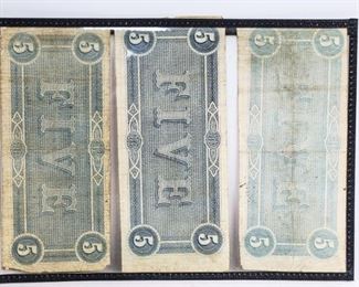 Confederate States of America Richmond $5 Notes
