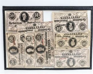 Confederate Fractional Currency Notes