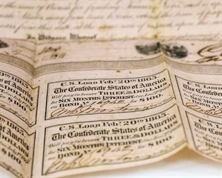 Confederate States of America Loan $100 Notes
