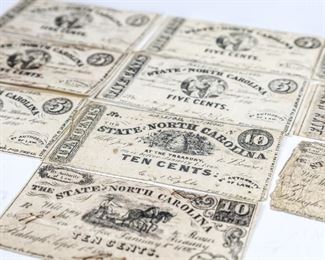 State of North Carolina Fractional Currency Notes