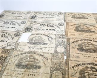 State of North Carolina Fractional Currency Notes